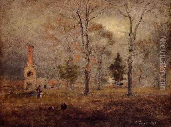 Gray Day Goochland Virgnia Oil Painting - George Inness