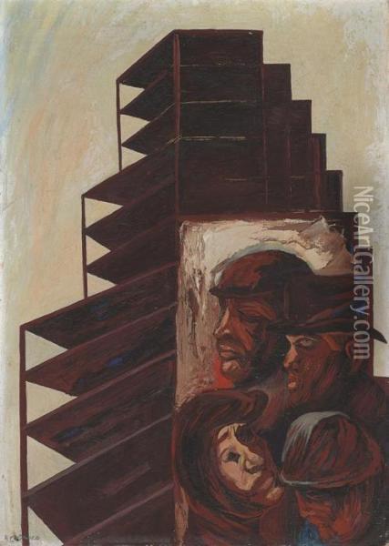 The City Oil Painting - Jose Clemente Orozco