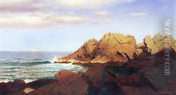 Rocks at Nahant II Oil Painting - William Stanley Haseltine