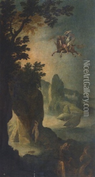 Perseus Befreit Andromeda Oil Painting - Giuseppe Cesari