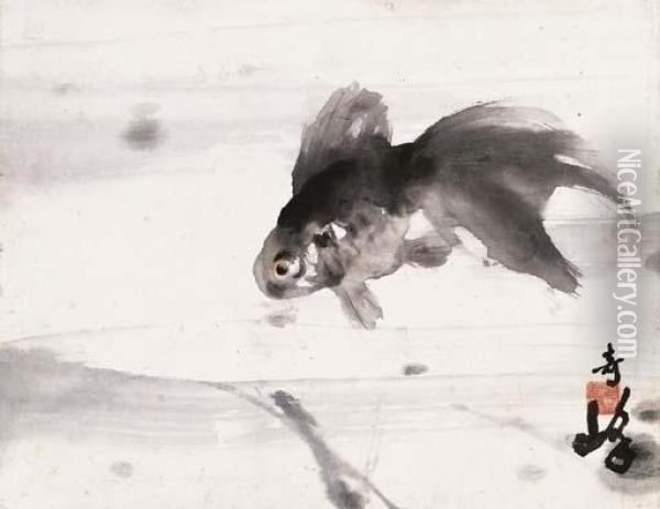 Goldfish Oil Painting - Gao Qifeng