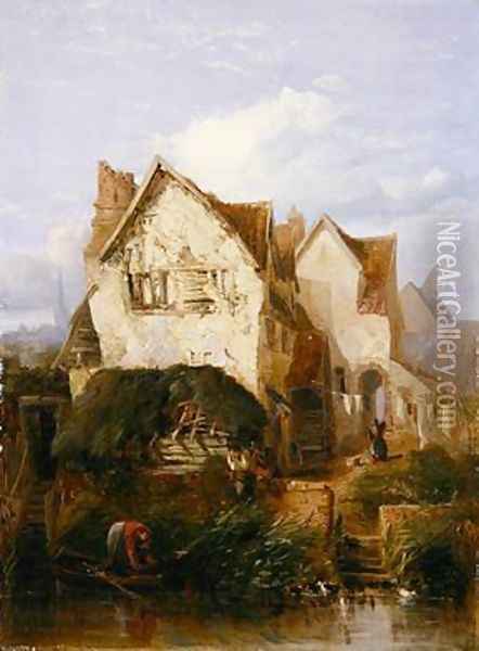 A View near Norwich Oil Painting - Thomas Lound