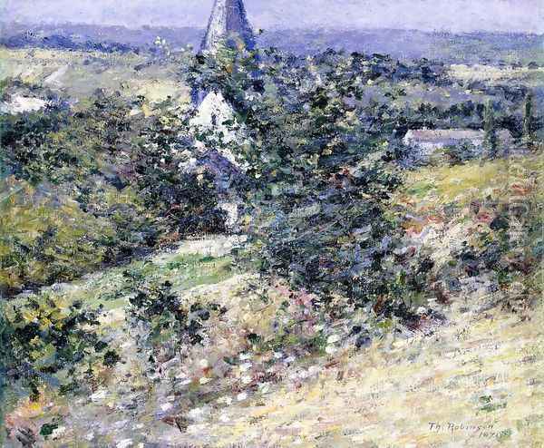 Old Church at Giverny Oil Painting - Theodore Robinson