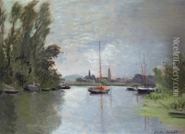 Argenteuil, Vu De Petit Bras De La Seine Oil Painting - Claude Monet