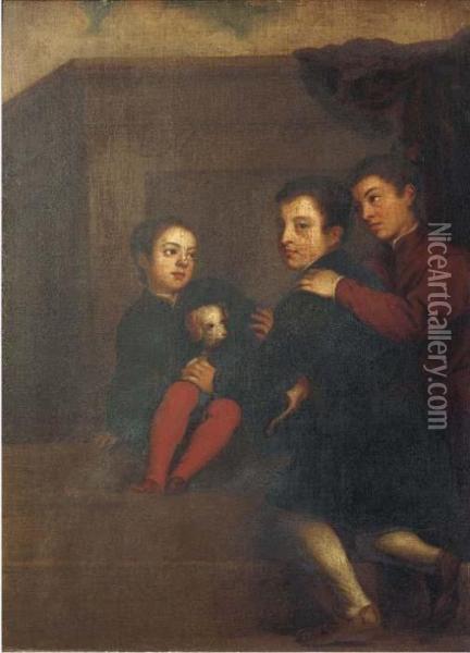 The Vendramin Family: A Detail Oil Painting - Tiziano Vecellio (Titian)
