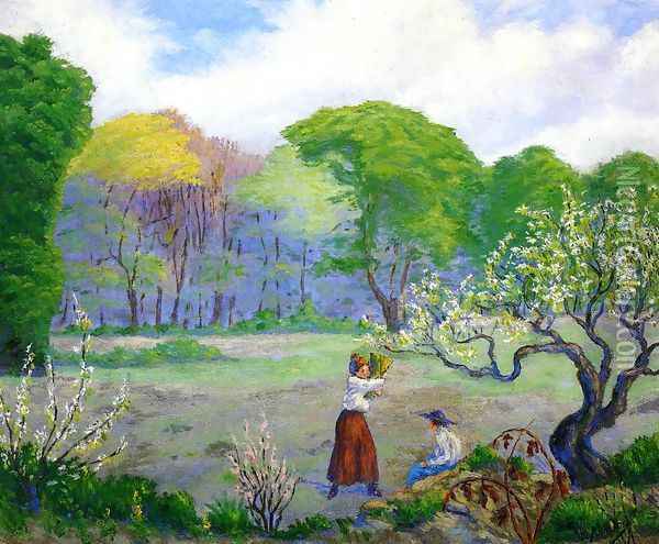 Picking Flowers Oil Painting - Paul-Elie Ranson