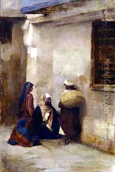 Street Corner in Cairo Oil Painting - Robert Anning Bell