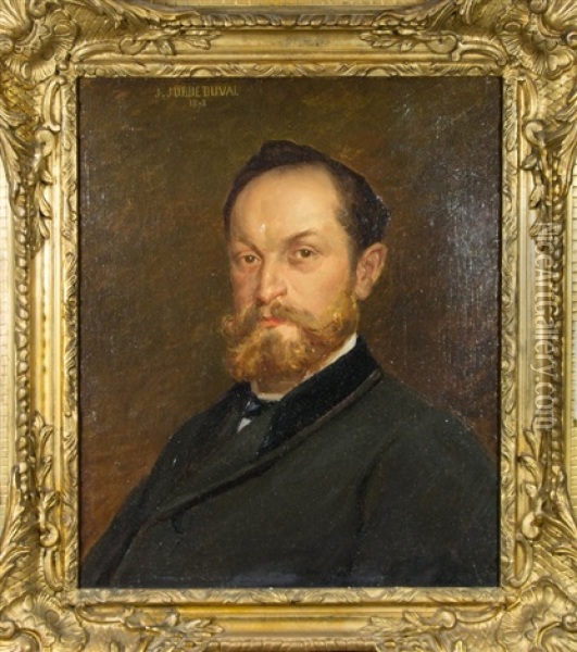 Portrait D'homme Oil Painting - Felix Armand Marie Jobbe-Duval