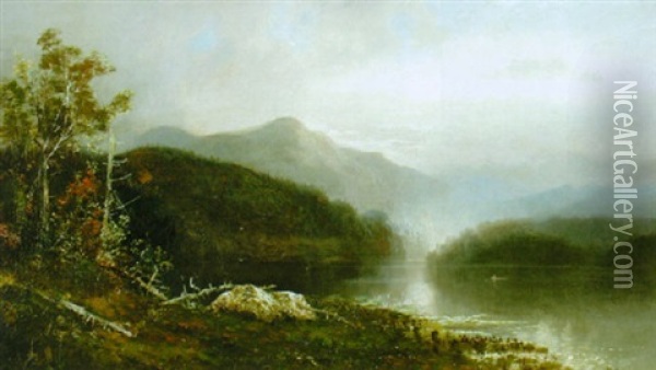 Morning Mist, Lake George Oil Painting - Homer Dodge Martin