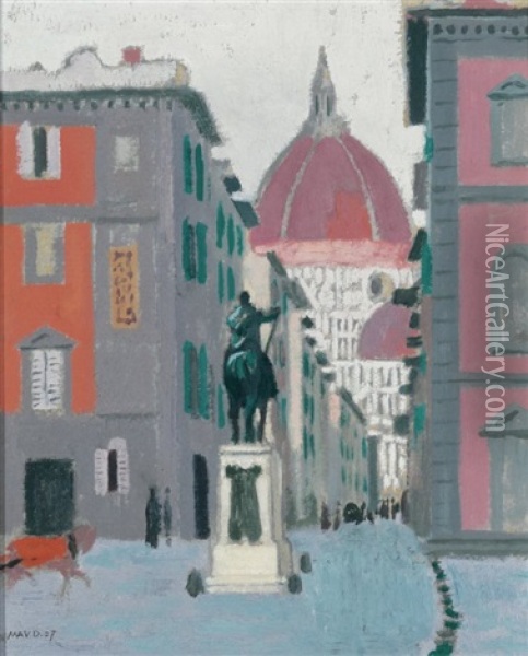 Florence With A View Of The Duomo Oil Painting - Maurice Denis