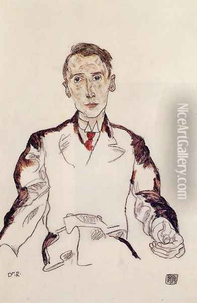Portrait of Dr. Heirich Reiger Oil Painting - Egon Schiele