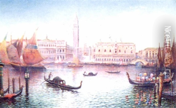 The Grand Canal, Venice Oil Painting - Hume Nisbet