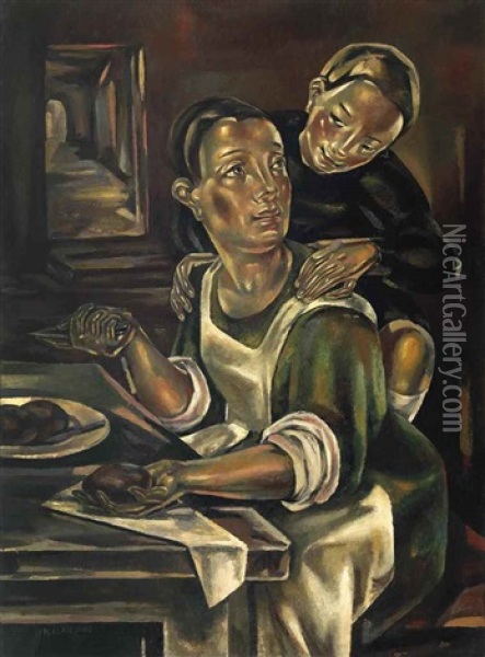 La Cuisiniere Oil Painting - Maria Blanchard