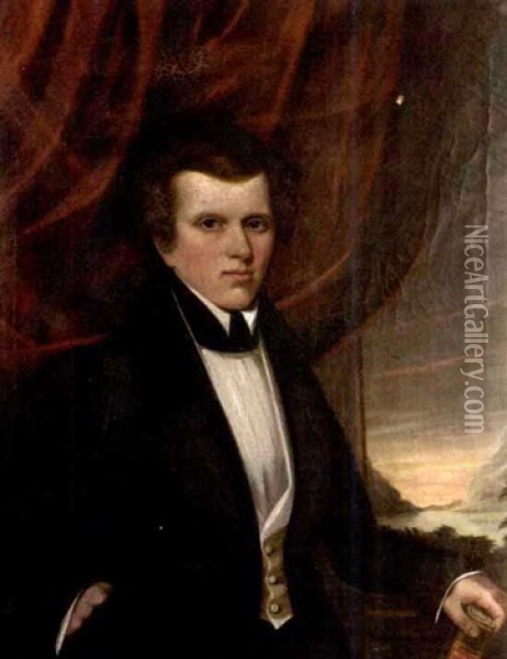 Portrait Of John Mellen Williams Oil Painting - Joseph Greenleaf Cole