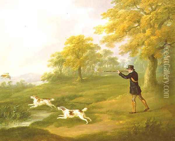 Woodcock Shooting, 1820 Oil Painting - John Nost Sartorius