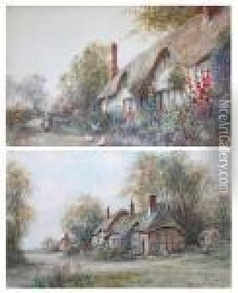 'cottage At Evesham' Oil Painting - Joseph Hughes Clayton
