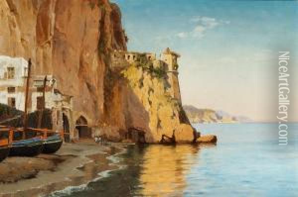 Parti Fra Amalfi Oil Painting - Carl Johan Neumann