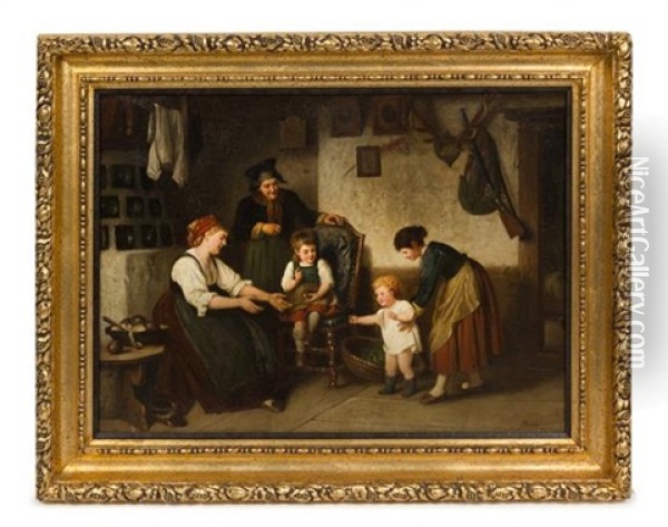 First Steps Oil Painting - Claus Hendrik Meiners