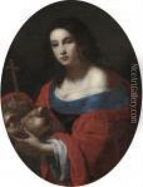 Saint Margaret With The Dragon Oil Painting - Giovanni Martinelli