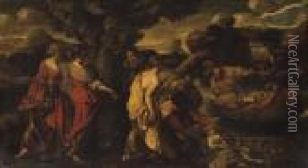 The Finding Of Moses Oil Painting - Annibale Carracci