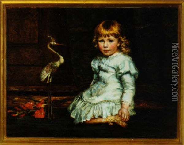 A Girl And Her Bird Oil Painting - John Everett Millais