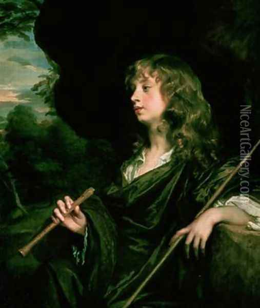 Young Man as a Shepherd Oil Painting - Sir Peter Lely