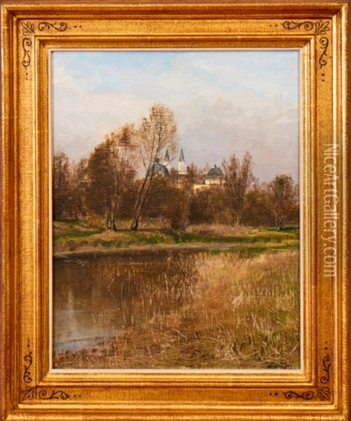 Donauau Bei Klosterneuburg Oil Painting - Viktor Mytteis