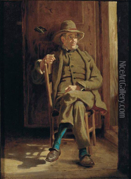 The Man Of The House Oil Painting - Frank Blackwell Mayer