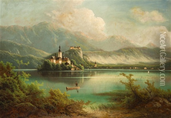 Bled In Slowenien Oil Painting - Ferdinand Lepie
