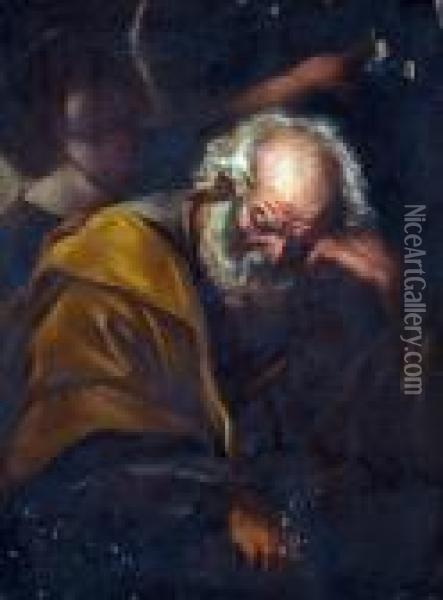St. Joseph's Dream Oil Painting - Jusepe de Ribera