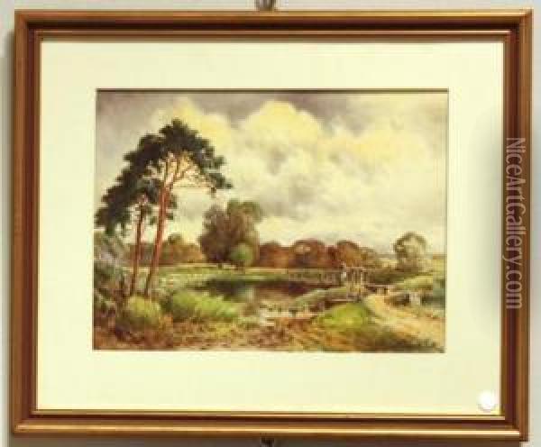 Landschaft In Surrey Mit Schafherde Oil Painting - Norris Fowler Willatt