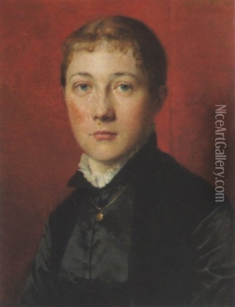 Portrait Einer Dame Oil Painting - Gustav Holweg