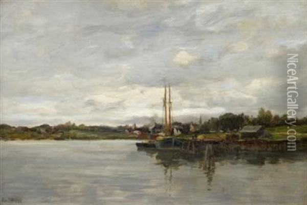 Gloucester Oil Painting - Charles Paul Gruppe