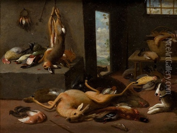 Piezas De Caza Oil Painting - Jan van Kessel the Elder