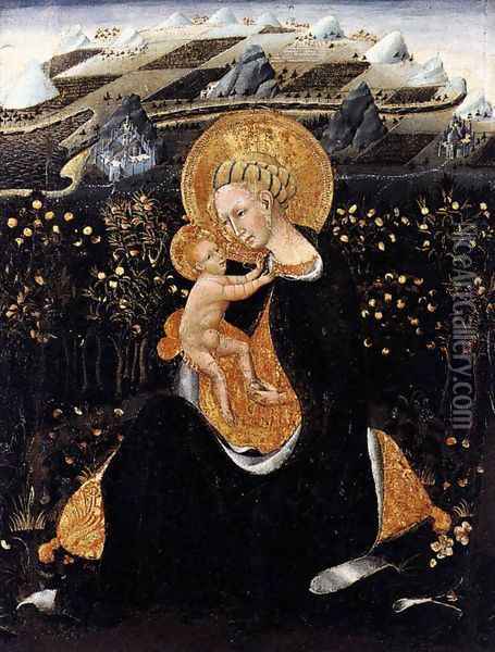Madonna of Humility c. 1435 Oil Painting - Giovanni di Paolo