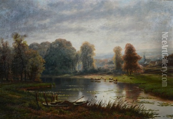 Effet Du Matin Oil Painting - Gerard Joseph Adrian van Luppen