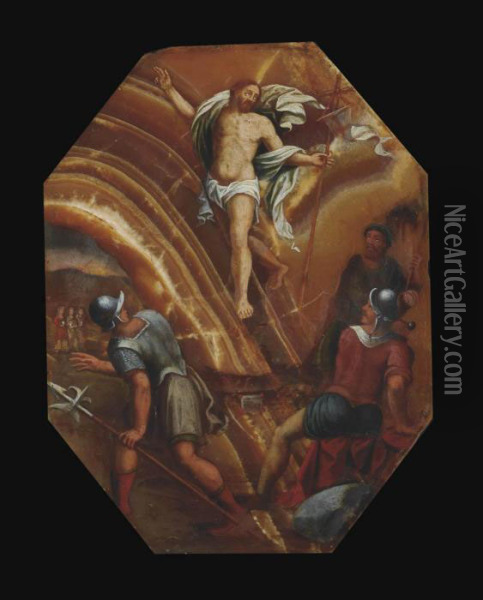 The Resurrection Of Christ Oil Painting - Bartholomaeus Spranger