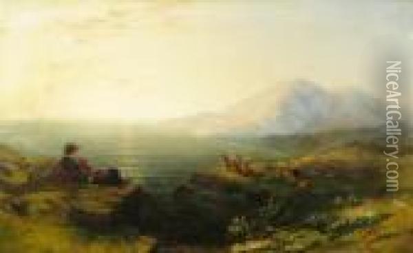 The Close Of Day Oil Painting - John Linnell