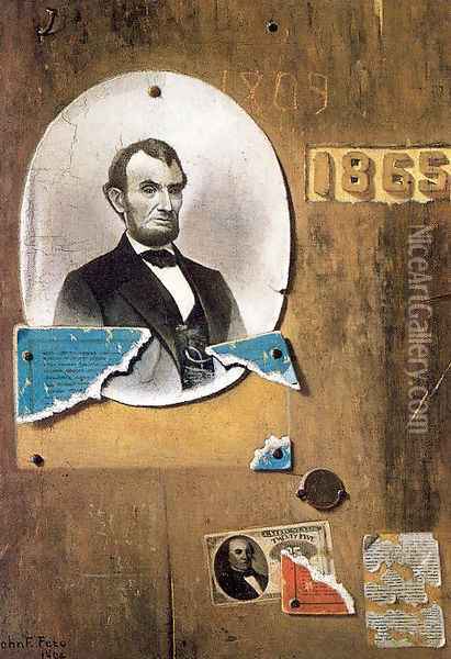 Lincoln and the 25 Cent Note 1904 Oil Painting - John Frederick Peto