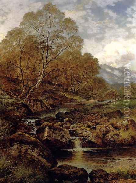 The Stream From The Hills Of Wales Oil Painting - Benjamin Williams Leader