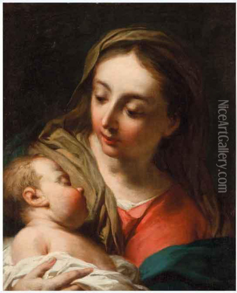 Madonna Con Il Bambino Oil Painting - Ubaldo Gandolfi