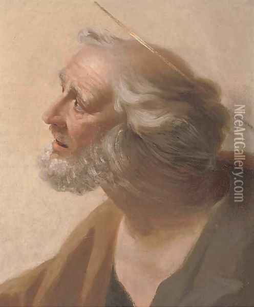 A male Saint Oil Painting - Simon Vouet