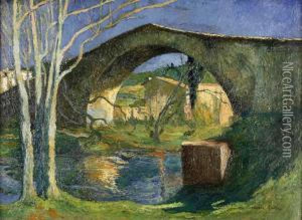 Le Pont Des Trois Sautets Oil Painting - Pierre Hode