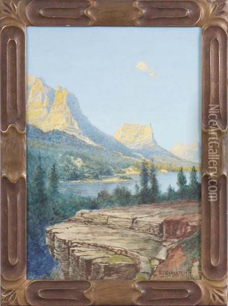 Mountain Landscape Oil Painting - H. Irving Marlatt