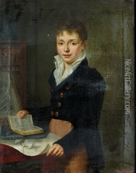 Portrat Von Louis De Latte Oil Painting - Ary Scheffer