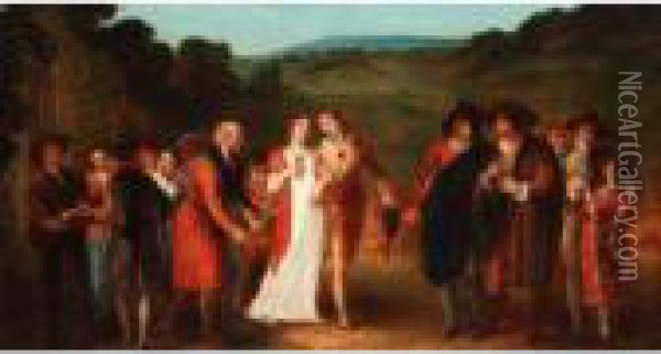 The Wedding Oil Painting - Thomas Stothard