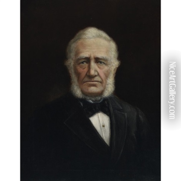 Portrait Of A Gentleman Oil Painting - Georges Marie-Joseph Delfosse