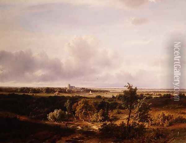 Dutch Landscape Oil Painting - P.L.F. Kluyver