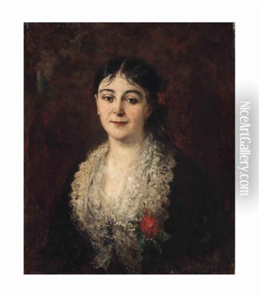 Portrait Of A Lady Oil Painting -  Carolus-Duran