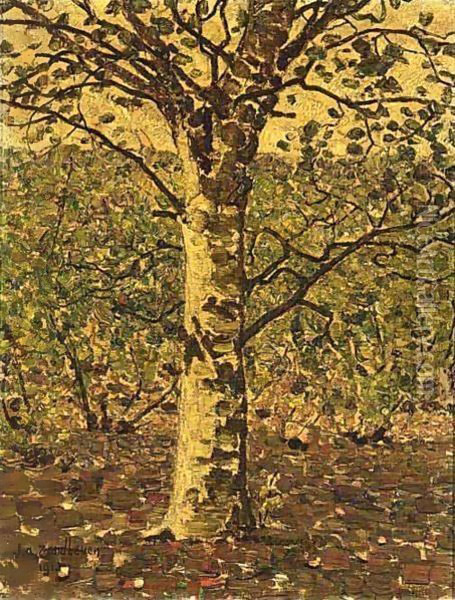 A Tree Oil Painting - Jan Adam Zandleven